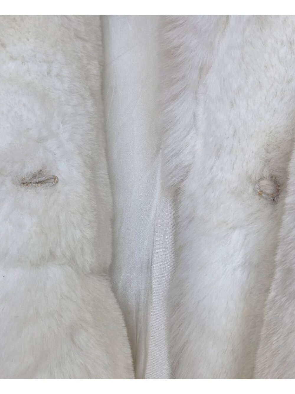 Vtg Donnybrook Faux Fur Coat Ivory Plush Luxurious Soft MADE IN USA 8 Stroller - Picture 12 of 16